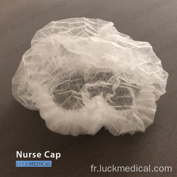 Capuchage de clip non tissé de protection médicale jetable casque